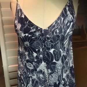 H&M blue and white camisole size small